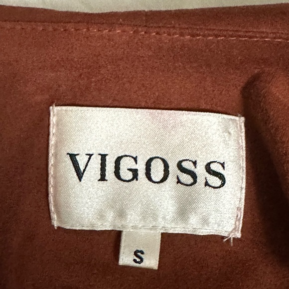 Vigoss Brown Faux Suede Blazer Size Small - Picture 3 of 7